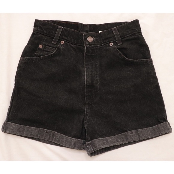 Vintage 80's Orange Tab Levi's High Waisted Denim Shorts - Picture 8 of 12